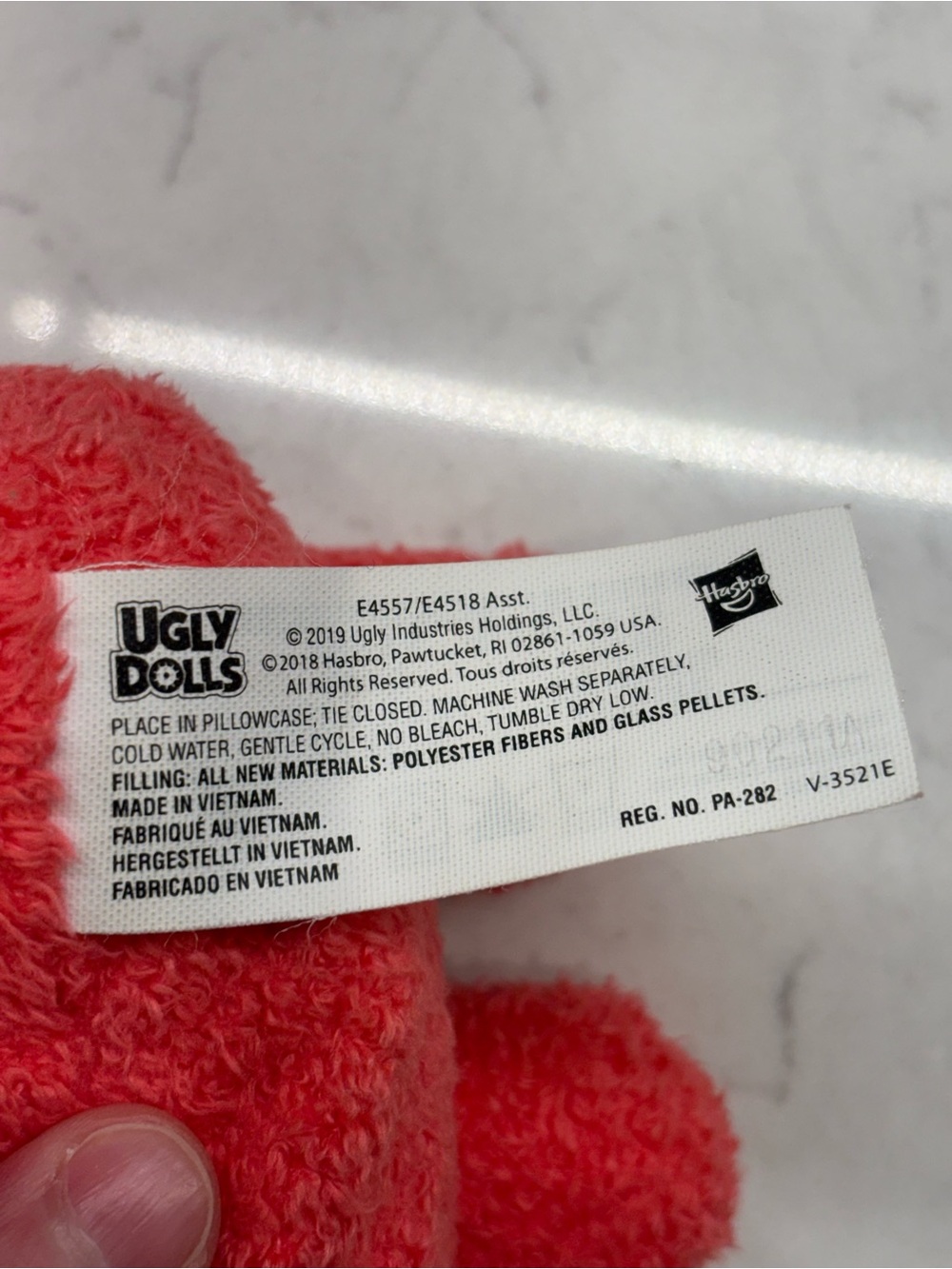 Hasbro Ugly Dolls Orange Wage and Red Lucky Bat Plush Monster Lot 2019 NWOT - Picture 7 of 9